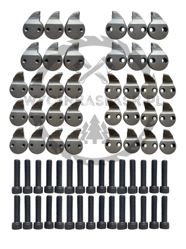 komplet 30 frezów+30 śrub